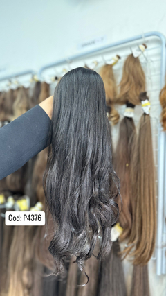 CABELO HUMANO CASTANHO MÉDIO 64CM 110 GRAMAS