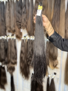 CABELO HUMANO CASTANHO ESCURO 62CM e 96GRAMAS - ETIQUETA PRATA na internet