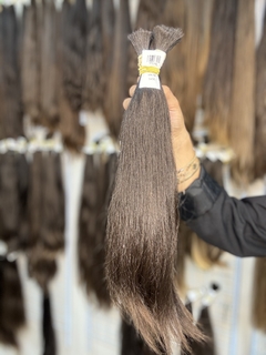 CABELO HUMANO CASTANHO 49cm e 143Gramas - ETIQUETA PRATA - comprar online