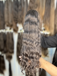 CABELO HUMANO CACHEADO 63cm e 85Gramas - ETIQUETA PRATA - comprar online