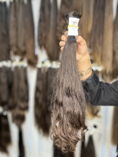 CABELO HUMANO LOIRO NATURAL 46CM e 120GRAMAS - ETIQUETA DOURADA na internet