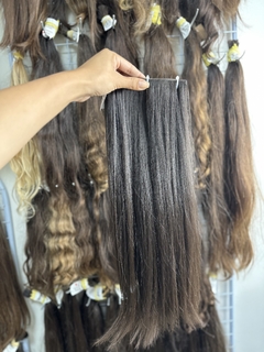 MEGA HAIR FITA ADESIVA CASTANHO 55cm 90gramas