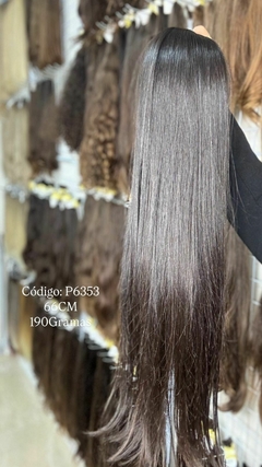 CABELO CASTANHO NATURAS 66CM E 190GRAMAS