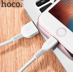 Imagem do Cabo 3 metros Usb para iPhone Branco X20 - Hoco.