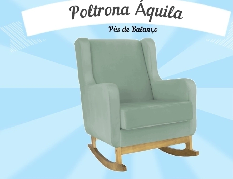 Poltrona Áquila balanço com Puff