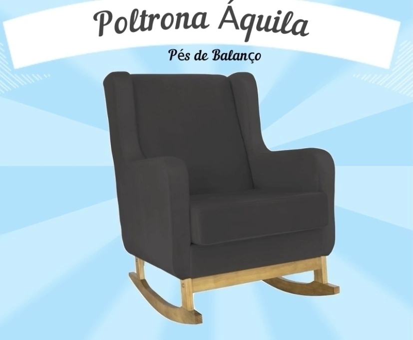 Poltrona Áquila balanço com Puff
