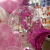 Imagen de Globo de latex inflado con Helio Transparente con Confetti - LARGA DURACION Fucsia/Plata/Blanco