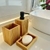 Set de baño bambú cuadrado