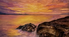 Serie “Mares” obra “El crepúsculo” VENDIDO 60x110