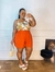 SHORT PLISSADO TERRACOTA PLUS SIZE - comprar online