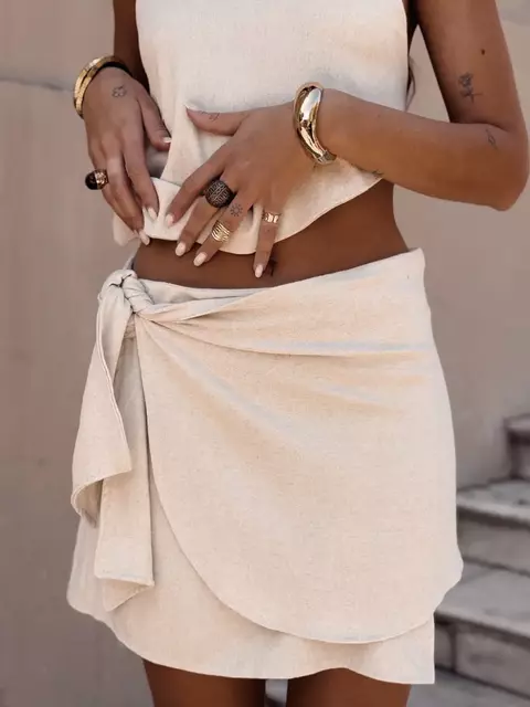 Pollera Cabo Ecru - comprar online