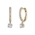 Aros argolla de plata dorada 925 con cubic colgante - comprar online