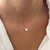 Cadena y dije corazon mini con circones - Plata 925. Chico - comprar online