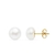 Aros de plata 925 dorada con perla de rio. 7mm - comprar online