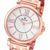 Reloj Bulova de mujer con malla de acero.