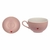 Jogo 6 Xicaras com Pires Chá Porcelana 160ml Lamour Rosa - comprar online