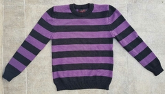 Sweater Kurt (violeta y negro)