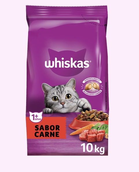WHISKAS GATO ADULTO CARNE 10KG - comprar online