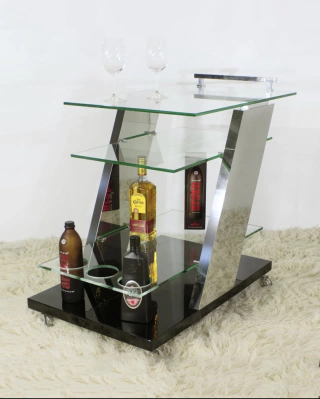 Carro Bar en acero Cromado