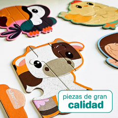 Rompecabezas 4 piezas x 4 Animales