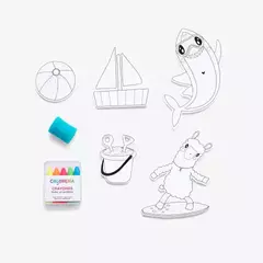 Animalitos playeros de goma eva para pintar y jugar en el baño - comprar online