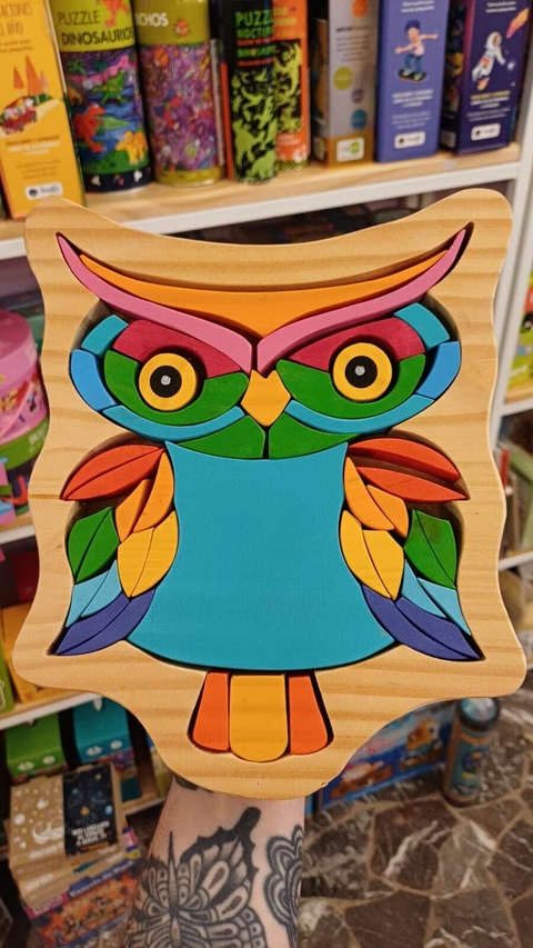 Puzzle buho de madera