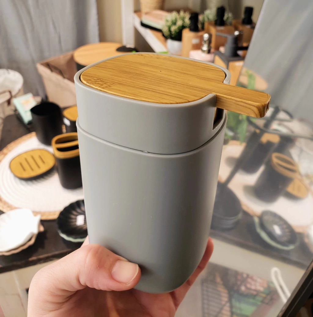 Dispenser de Bambu Gris
