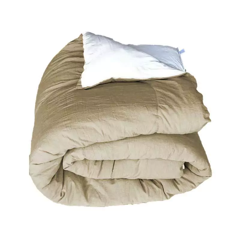 Acolchado de Tusor 1 1/2 plaza Beige