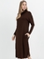 Vestido Solto Gola Volumosa Manga Longa E Bolsos Laterais Soror - comprar online