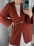 Kimono em tricô artesanal na cor Cherry