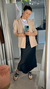 Saia OLIVIA 2 Cetim Preta - comprar online