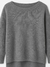 Blusa em tricô artesanal decote canoa modelo mais over com fio com toque macio cinza - comprar online