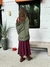Maxi Cardigan Verde Relva Em Tricô Artesanal DRI DRI - Tipo Clari