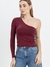 Blusa Um Ombro Só | Manga Longa em Poliamida - loja online