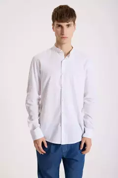 CAMISA LINO PROTOTYPE CUELLO MAO (BLANCA)