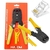 Kit alicate de crimpar com conectores RJ45, ideal para instalação de cabos de internet.