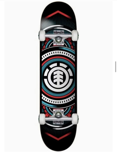 Skate Element Completo Hatched Red Blue 8''