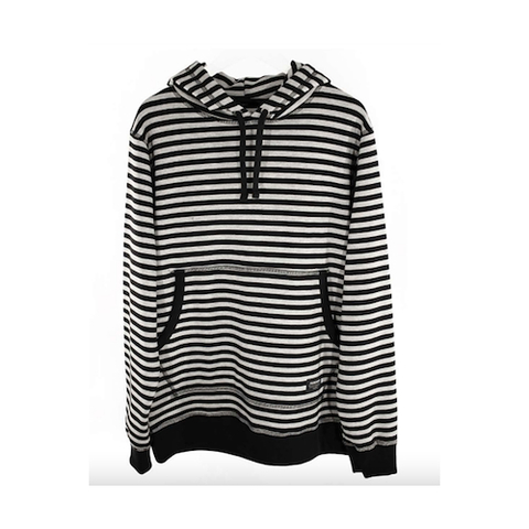 FAMILY ARG HOODIE STRIPPED BLK WTH