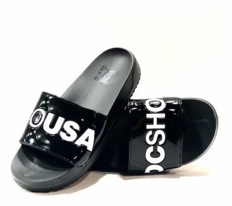 Ojota Dc Plataforma Negra Slide Dama Original