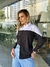 Blusa social black white