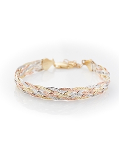 Pulsera tricolor- Plata 925 Italiana