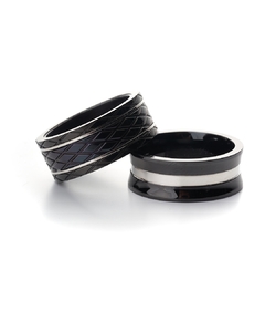 Anillos de ceramica y acero Italianos