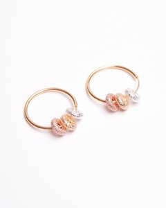 Argollas con donas - Plata 925 Rodinada