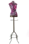 Manequim Retrô Cabideiro Skin Zebra Rosê