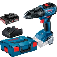 Furadeira e Parafusadeira de Impacto 18V com 1 Bateria 2Ah carregador bivolt e Maleta l-boxx 136 GSB18V-50 BOSCH