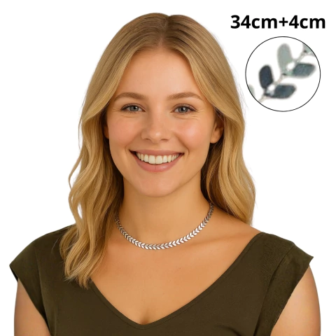 Colar Choker Escama De Peixe 34cm + 4cm de Extensor - comprar online