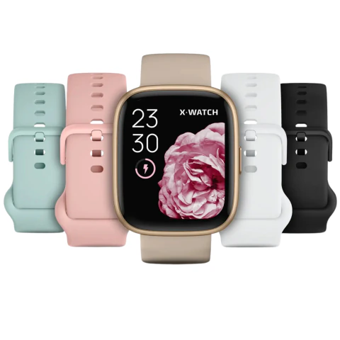 Smartwatch X-watch Prisma Troca Pulseiras e Faz Ligações Cor: Rosé