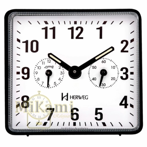Relógio Despertador Herweg à Corda Clássico Branco 2245 – Estilo Retrô - comprar online