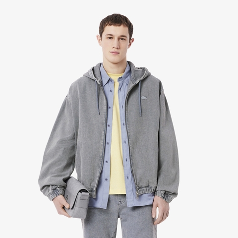 Chaqueta vaquera con capucha y efecto lavado