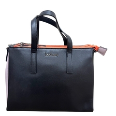 CARTERA BARBARA BAGS BB076 NEGRO COMB. Naranja